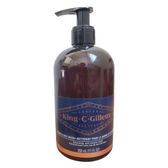 Boston King C. Gillette Men’s Beard & Face Wash with Coconut Water 11 oz NEW - Picture 1 of 4